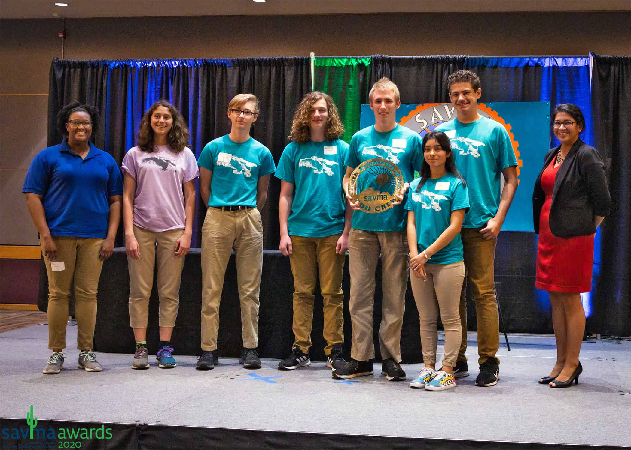 Zoo Crew accepts their award for Youth Volunteer Program of the Year