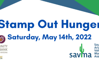 Stamp out hunger, Saturday, May 14th, 2022 a volunteer event opportunity