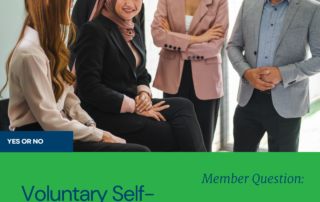 Voluntary Self-Identification Form picture of smiling group of diverse individuals in business attire