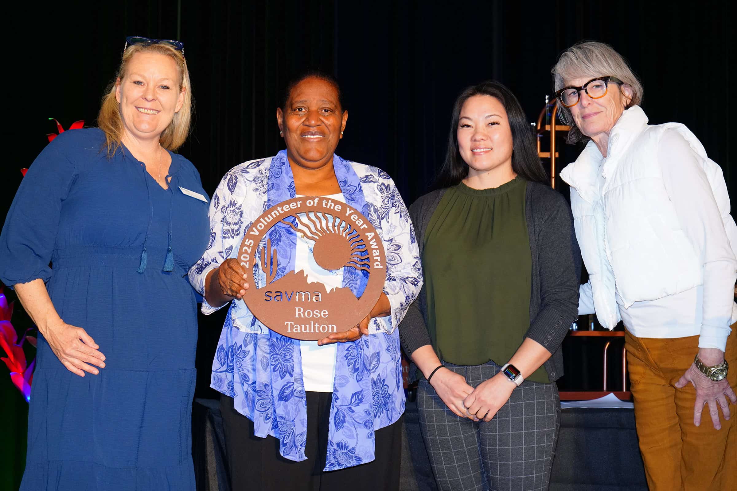Group of four women at Volunteer Awards 2026 event, celebrating volunteer management excellence.